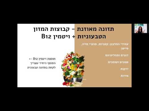 נטלי שמש, תזונאית קלינית - "דברים שכדאי לדעת על תזונה טבעונית".