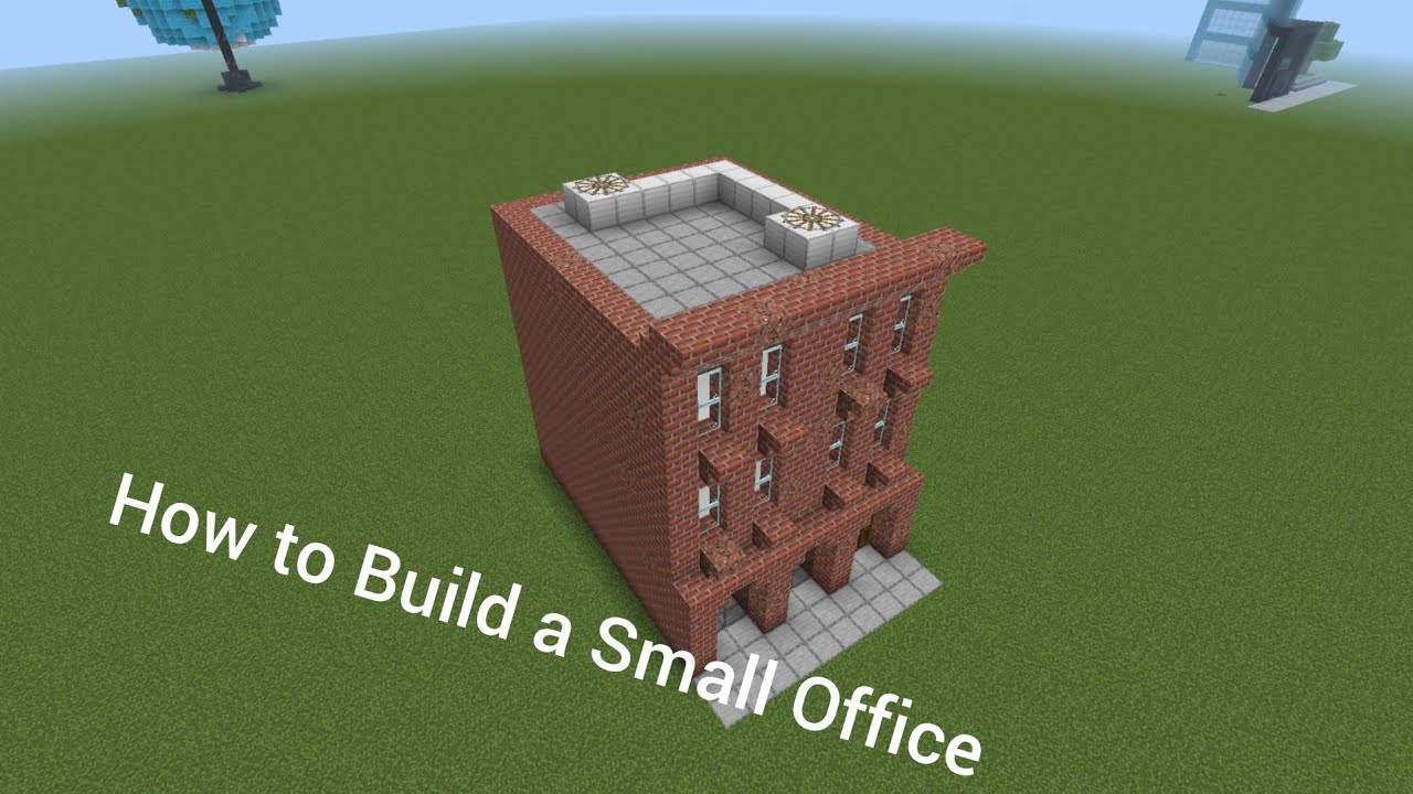 How to build a small office in minecraft - YouTube