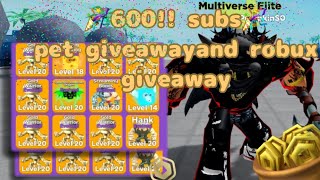 600 sub giveaway✨ | pls donate and muscle legends✨