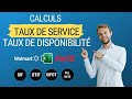 Taux de service  taux de disponibilit   kpis  calcul sur excel