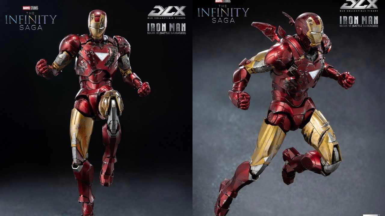 New Ironman Mark 6 Damaged Version action figure Threezero