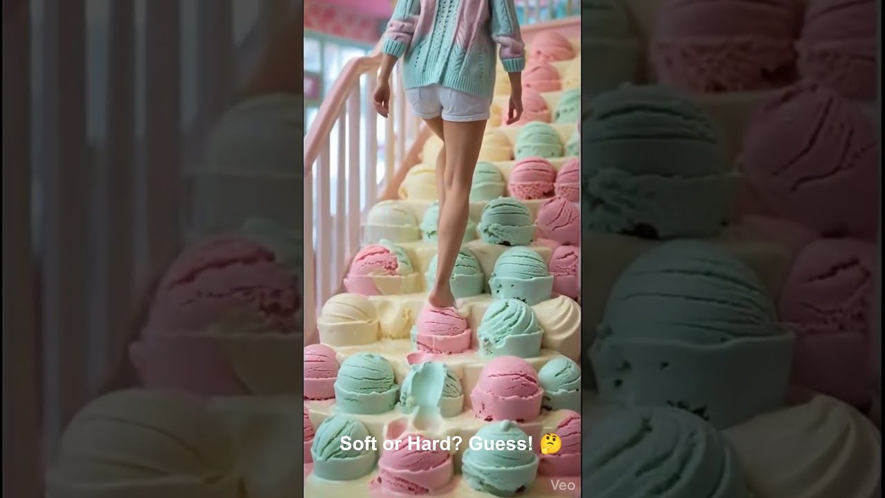 Walking on Giant Ice Cream! 🍦✨ Most Satisfying ASMR 