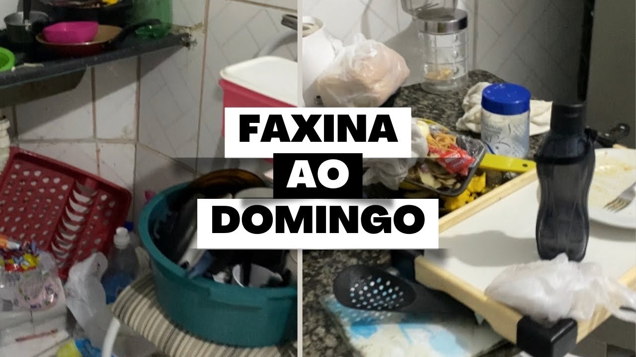 Faxina na cozinha em pleno Domingo a noite / morando sozinha ...