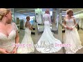 Trying On Wedding Dresses! | Boutique versus David's Bridal