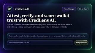 CredLens AI: AI-powered trust scoring on Creditcoin using Attestcoin-verified cross-chain data.