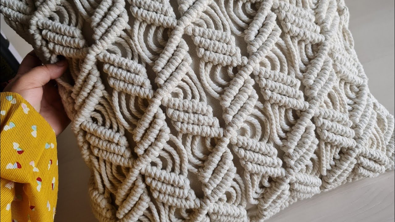 طريقة عمل كوشن مكرمية مميزة