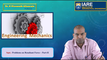 Problems on Resultant Force – Part - II by Dr. K Viswanath Allamraju