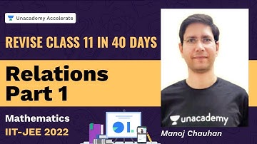 JEE Relations & Functions Part 1 | Revise class 11th in 40 days | MC Sir | Accelerate