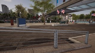 Session: Skate Sim curved rail double grind
