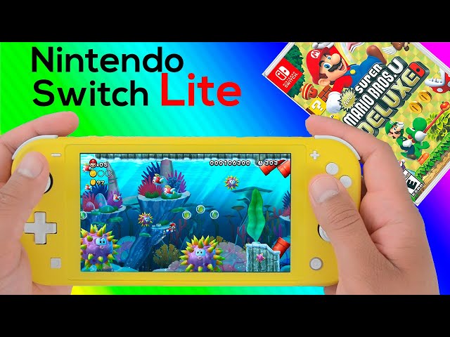 New Super Mario Bros. U Deluxe Nintendo Switch Lite Gameplay 