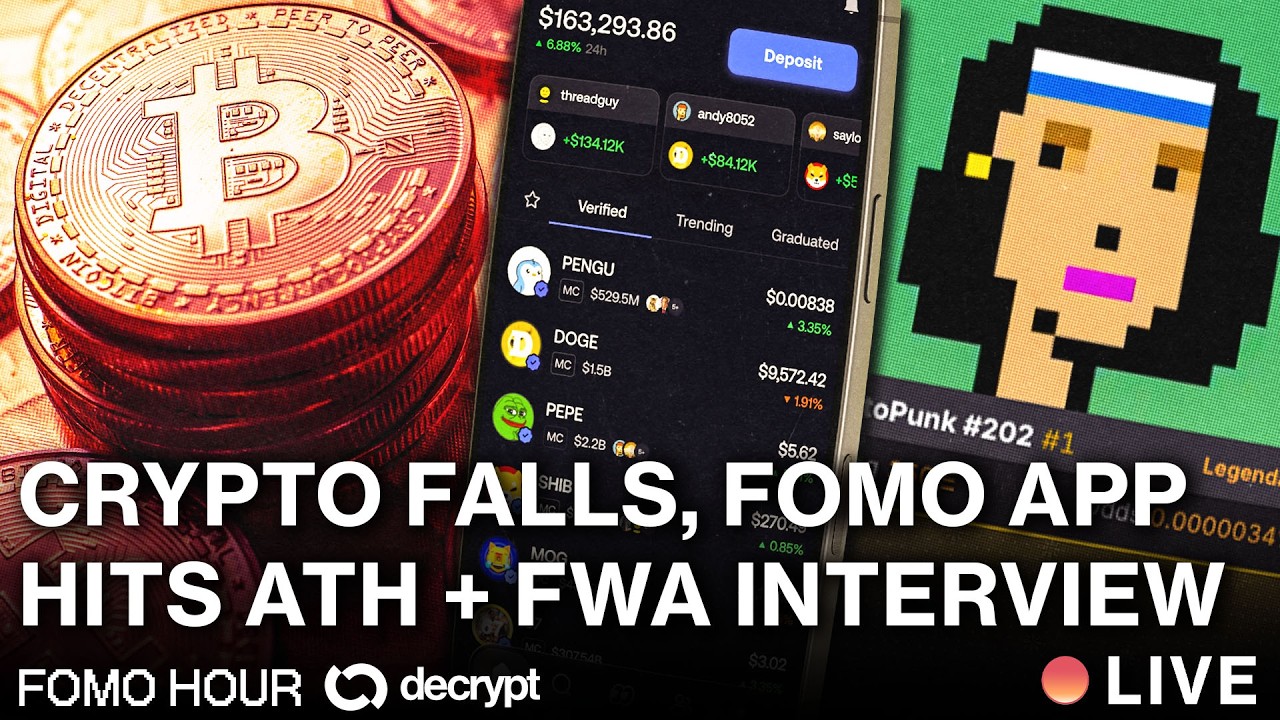 Crypto Falls Ahead of FOMC, FOMO App Hits All Time Highs, FWA Interview with Rhynotic