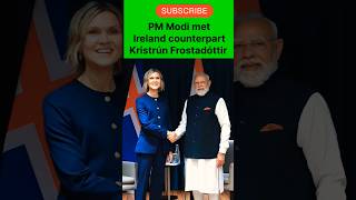 PM Modi met Ireland's Kristrún Frostadóttir #viral #trending #news #pmmodi #war #oslo #gold #norway