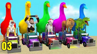 Long Slide Game With Cow Elephant Gorilla Hippopotamus Tiger 3d Animal Game Funny 3d Animals 03