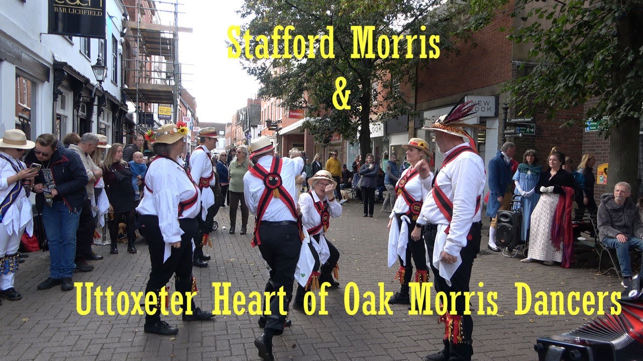 Stafford Morris & Uttoxeter Heart of Oak Morris Dancers at Lichfield Festival of Folk 2024