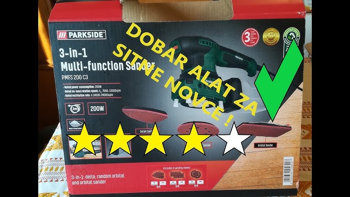 Parkside 3 in 1 Multi Function Sander PMFS 200 C3 (Tool Review) - YouTube