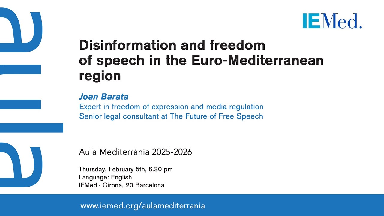 Disinformation and freedom of speech in the Euro-Mediterranean region