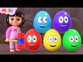 मेली के रंग-बिरंगे सरप्राइज़ एग्स | Melly Explores Surprise Eggs | Melly Hindi Rhymes