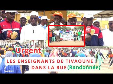 Les enseignants de Tivaouane dans la rue (randonnée pédestre pour fêter l'excellence)