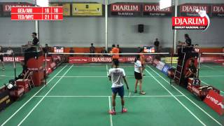 Gea Kamahamas/Anisa Nur (Exist Jakarta/PRT Tasikmalaya) VS Tedi Supriadi/Mychelle CB (Djarum Kudus)