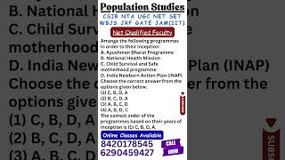 UGC NET Population Studies I Net Qualified Faculty I Online Class Available #shorts #ytshorts #reels