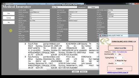 Offline Form Filling Data Entry Work [Medical Insurance] Autotyper 4.4 Full Automatic