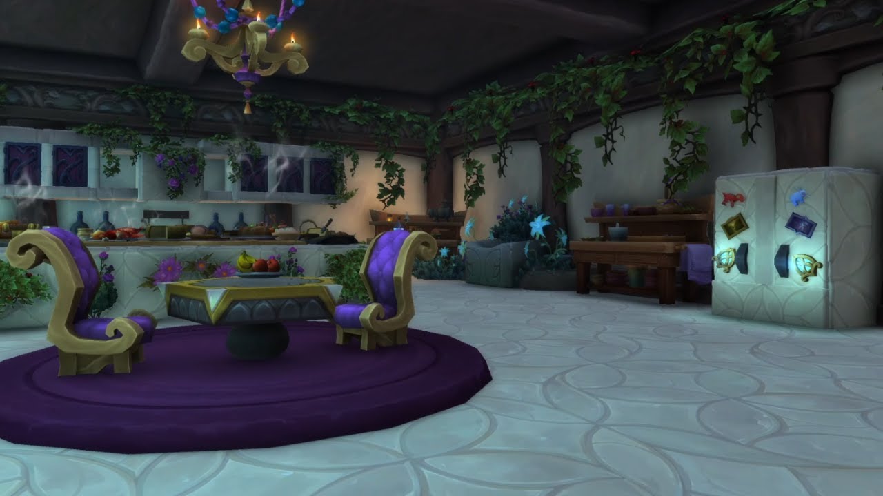 A Magical Night Elf Kitchen in Warcraft Housing  Decoration 