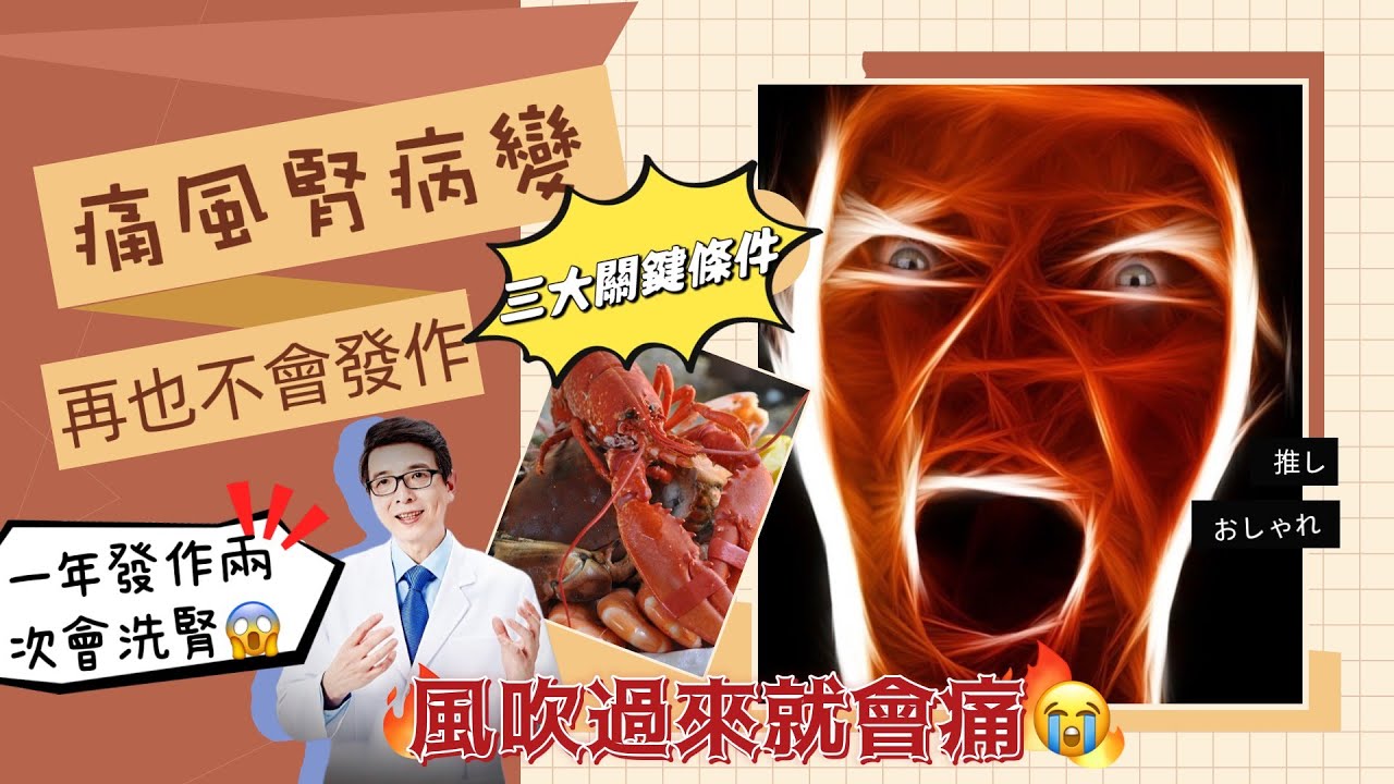 痛風不想步入洗腎夢靨，關鍵在於減低發作的頻率，洪永祥醫師分享臨床治療心得，只要掌握痛風急性發作的關鍵三條件，就可以非常有效避掉痛風發作了。#慢性腎衰竭#痛風腎病變#尿酸過高#尿毒症