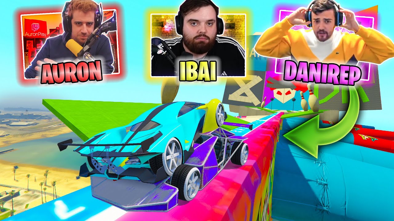 CARA A CARA INCREIBLE! AYUDO A IBAI PERO SE CAE!! CON AURONPLAY Y AMIGOS! - GTA V ONLINE