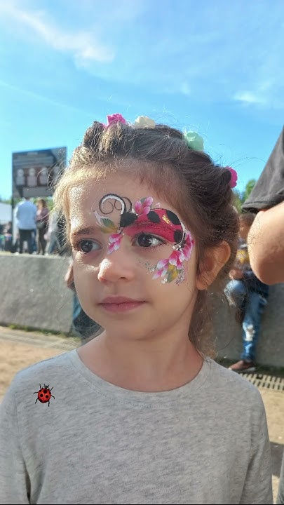 Lady Bug Face Painting. Аквагрим "Божья коровка" #facepainting #ladybug ...