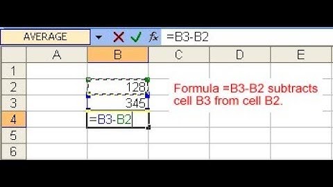 How to do basic subtraction in Microsoft Excel 2007 In Hindi