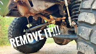 TJ Drop Pitman Arm - REMOVE IT!!! - YouTube