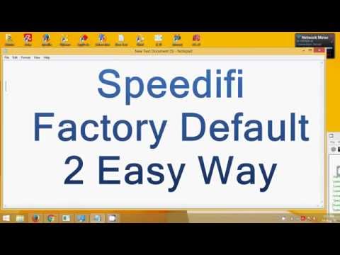 speediFi reset to factory default step to step 2 ways