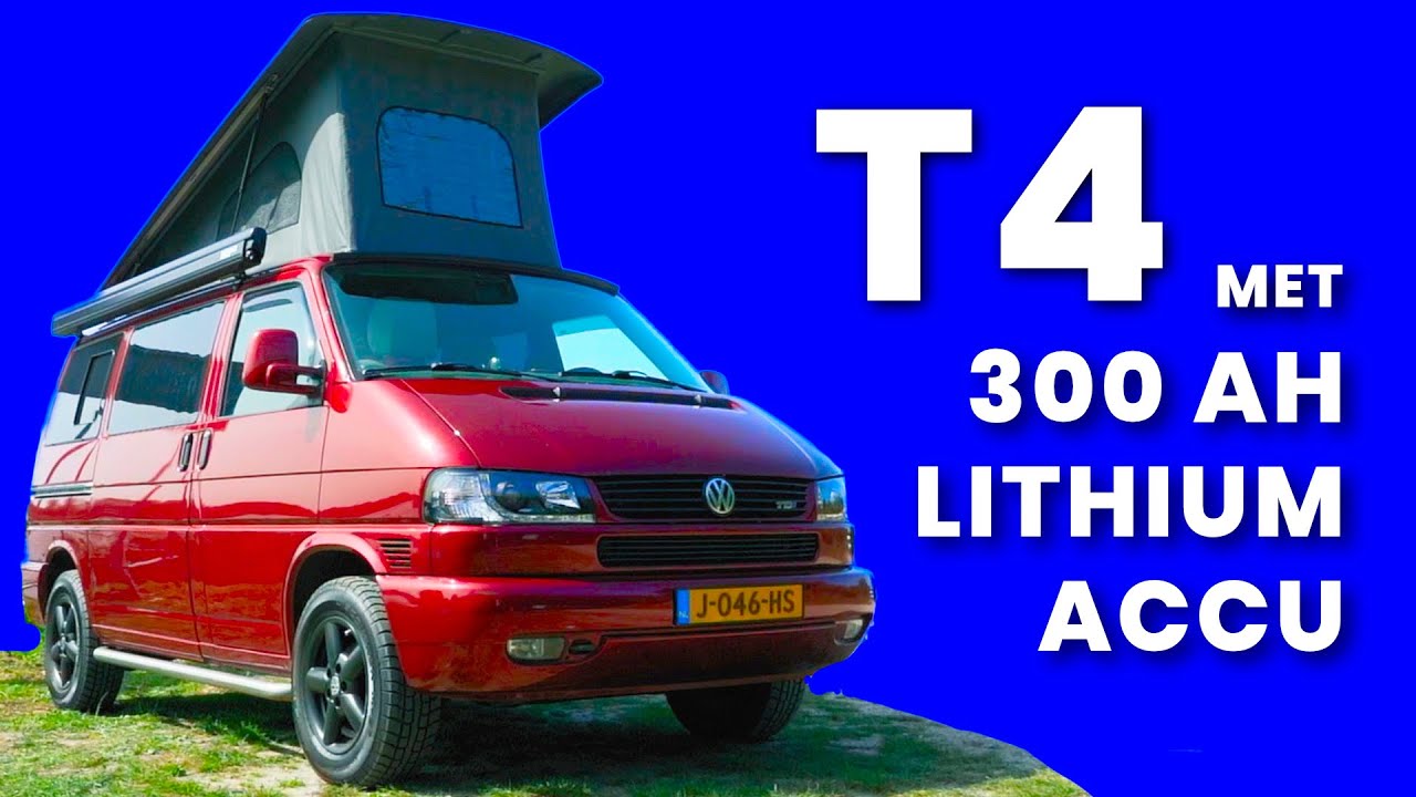 Maak een naam Republiek op tijd Volkswagen T4 zelfbouw camper met hefdak en lithium accu - YouTube