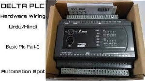 Delta transistor type PLC hardware wiring and logic