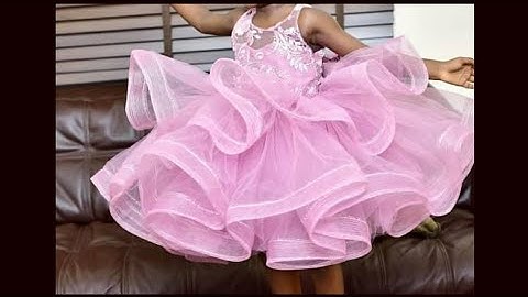 How to Attach crinoline to Organza Peplum/flare for children ball dress.