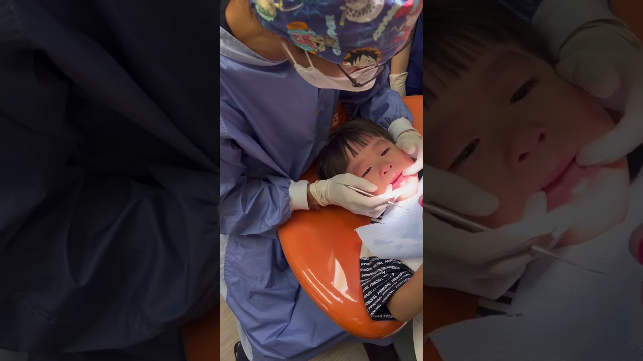 4歲寶寶塗氟～第一次躺躺椅🙌🏻 #兒童牙醫