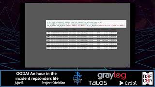 DEF CON 30 Blue Team Village - Project Obsidian - IR OODA An hour in incident responder life