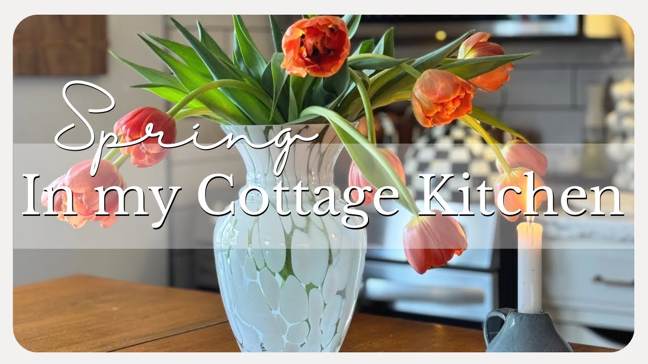 Spring Kitchen & Coffee Bar Styling | DIY Lamp Shade |Trader Joe's + Haul | Easy Chicken & Dumplings