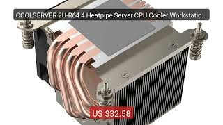 COOLSERVER 2U-R64 4 Heatpipe Server CPU Cooler Workstation Com... — Best Buy 2026 | Great Quality!