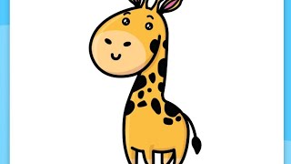 How to draw Giraffe step by step | Pine Art