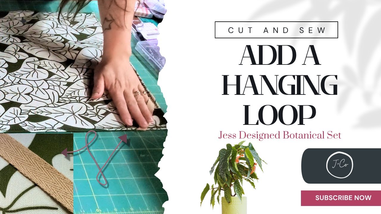 DIY Tea Towel with Hanging Loop - Botanical Print #2 - Angel Wings ...