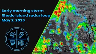 Early Morning Thunderstorm | 4K Radar Loop | Rhode Island | May 2, 2025