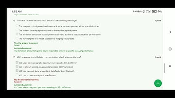 Optical Wireless Communications for Beyond 5G Networks and IoT. NPTEL 2024 week 1 assignment 1