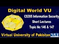 CS205 Information Security Short Lectures Topic N0 146 &amp; 147