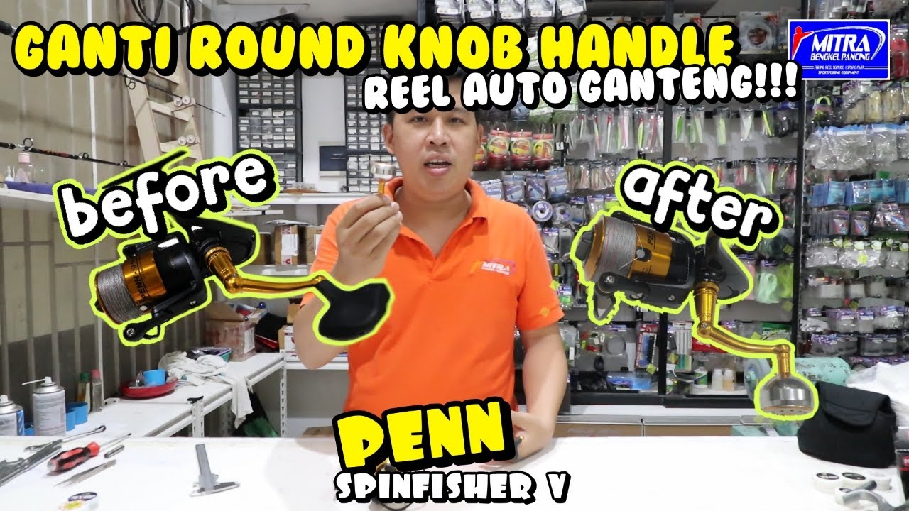 Tutorial cara pemasangan  round knob handle reel pancing 