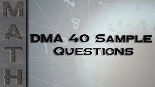 DMA 40 Sample Questions Profile
