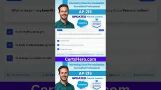 AP-216 Salesforce Exam | Personalization Certification Prep #Shorts