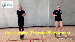 SSA Warm Up Activities: Line Jumping (Forwards/Backwards)