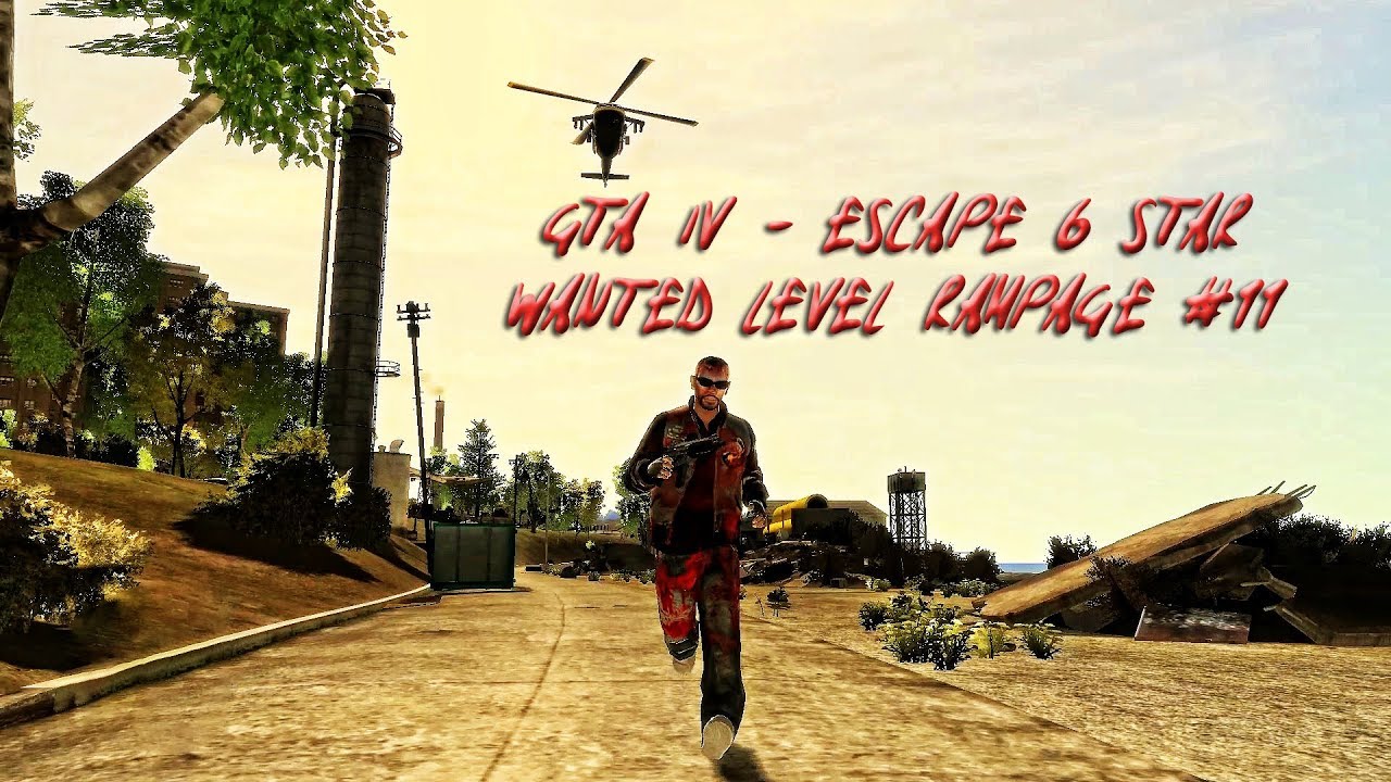 GTA IV Escape 6 Star Wanted Level Rampage 11 YouTube 