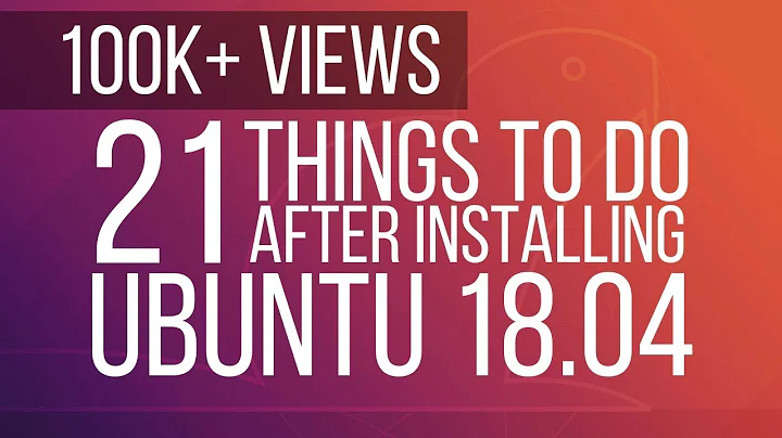 21 Things to do After Installing Ubuntu 18.04 [Must for beginners]